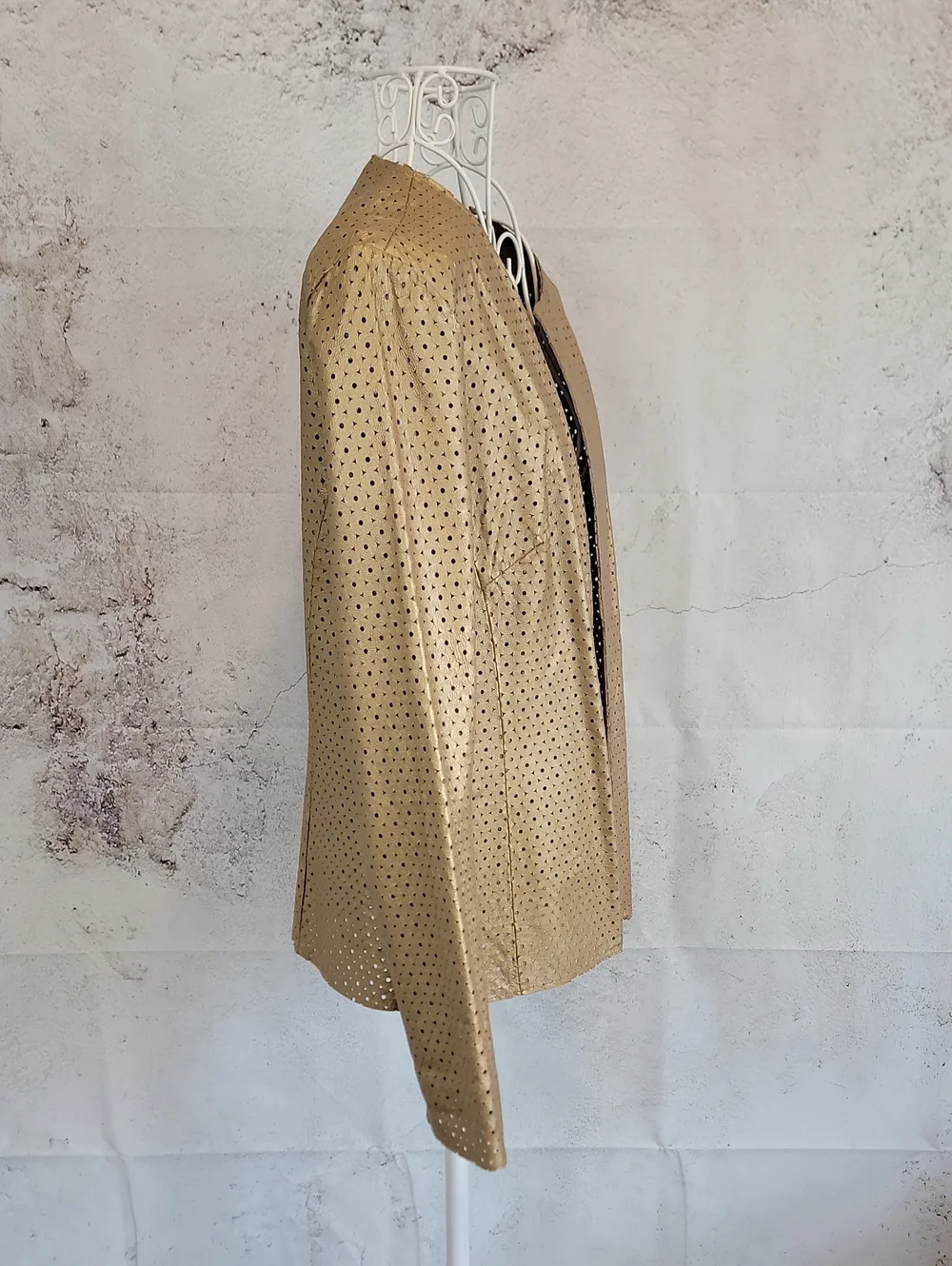 Yvonne & Marie Vintage Gold Leather Women's Jacket Blazer Size M